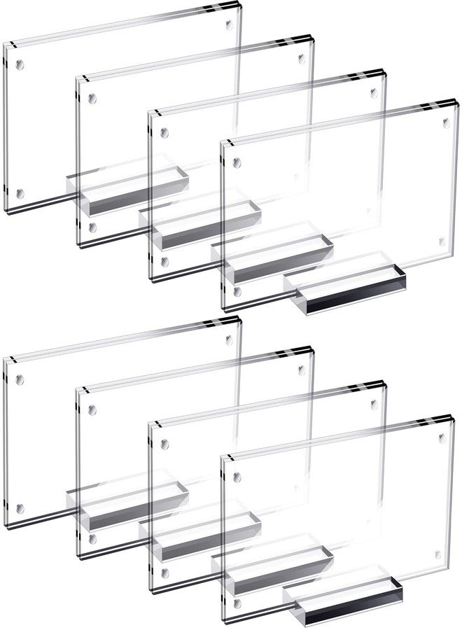 Chunful 8 Pcs Dollar Bill Holder Acrylic Display Dollar Case Currency Ticket Protector Paper Money Frame for Bill Collectors Collection, 7.3 x 3.5 Inch - Image 1